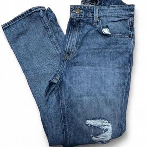 Y2K Lauren Ralph Lauren Distressed Flare Jeans Size 4 Low Rise Bootcut Denim vtg
